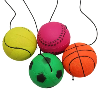 

Baby Wrist Band Ball Board Game Funny Elastic Ball Training Antistress Fun Bouncy Fluorescent Rubber Ball
