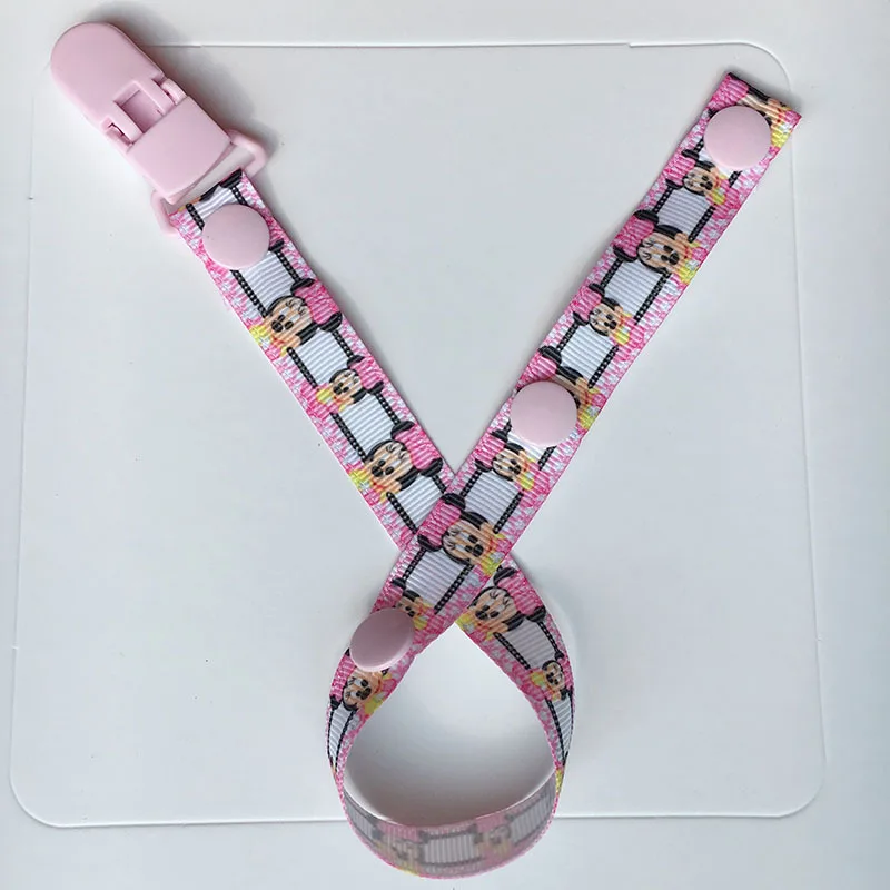 1Pcs Mickey Minnie Theme Baby Pacifier Clip Pacifier Chain Dummy Clip Nipple Holder Children Pacifier Clips Soother Holder 