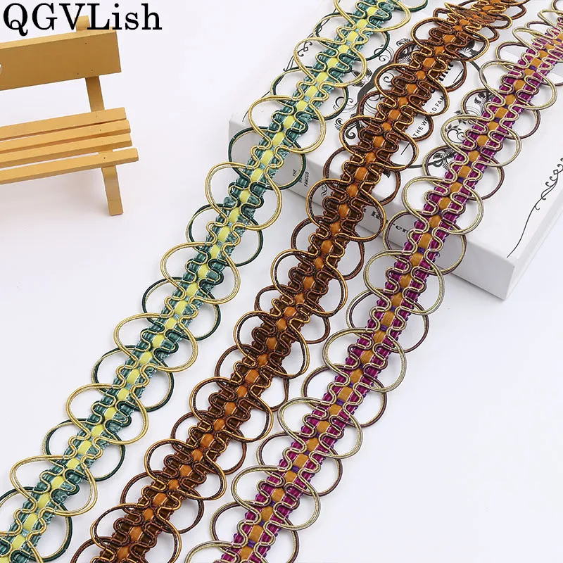 QGVLish 12M/lot 5cm Wide Curtain Lace Trims Belt Ribbons DIY Sewing Sofa Stage Tablecloth Clothing Chair Edge Trim Decor | Дом и сад
