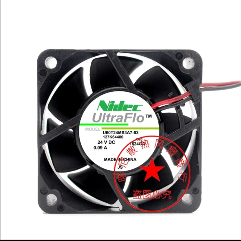 

U60T24MS3A7-53 24V 0.09A охлаждающий вентилятор 6025 6 см, охлаждающий вентилятор с шарикоподшипником