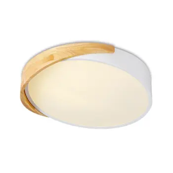 

Modern Creative Iron Log Ceiling Lamp Fashion Circle Bedroom Study Dining Room Macaron LED Ceiling Light