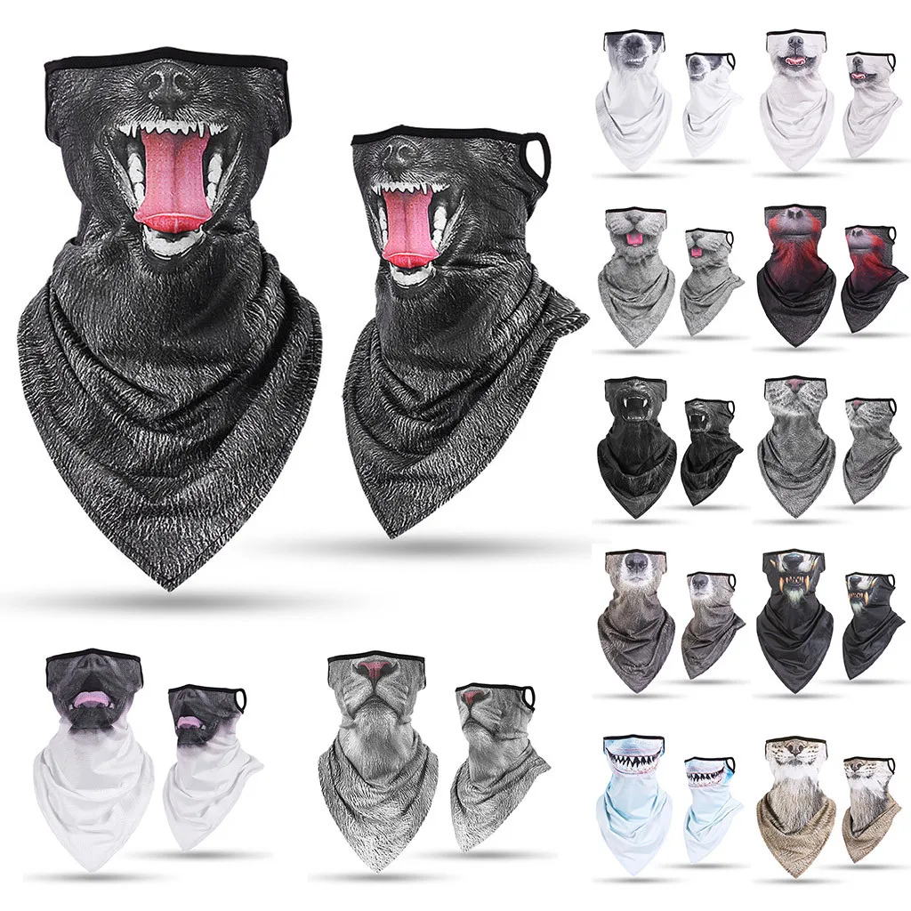

Unisex Animal Print Bandana Neck Gaiter Tube Headwear For Women Men Face Scarf Bandage Multifunction Bandana scarfmouth covering