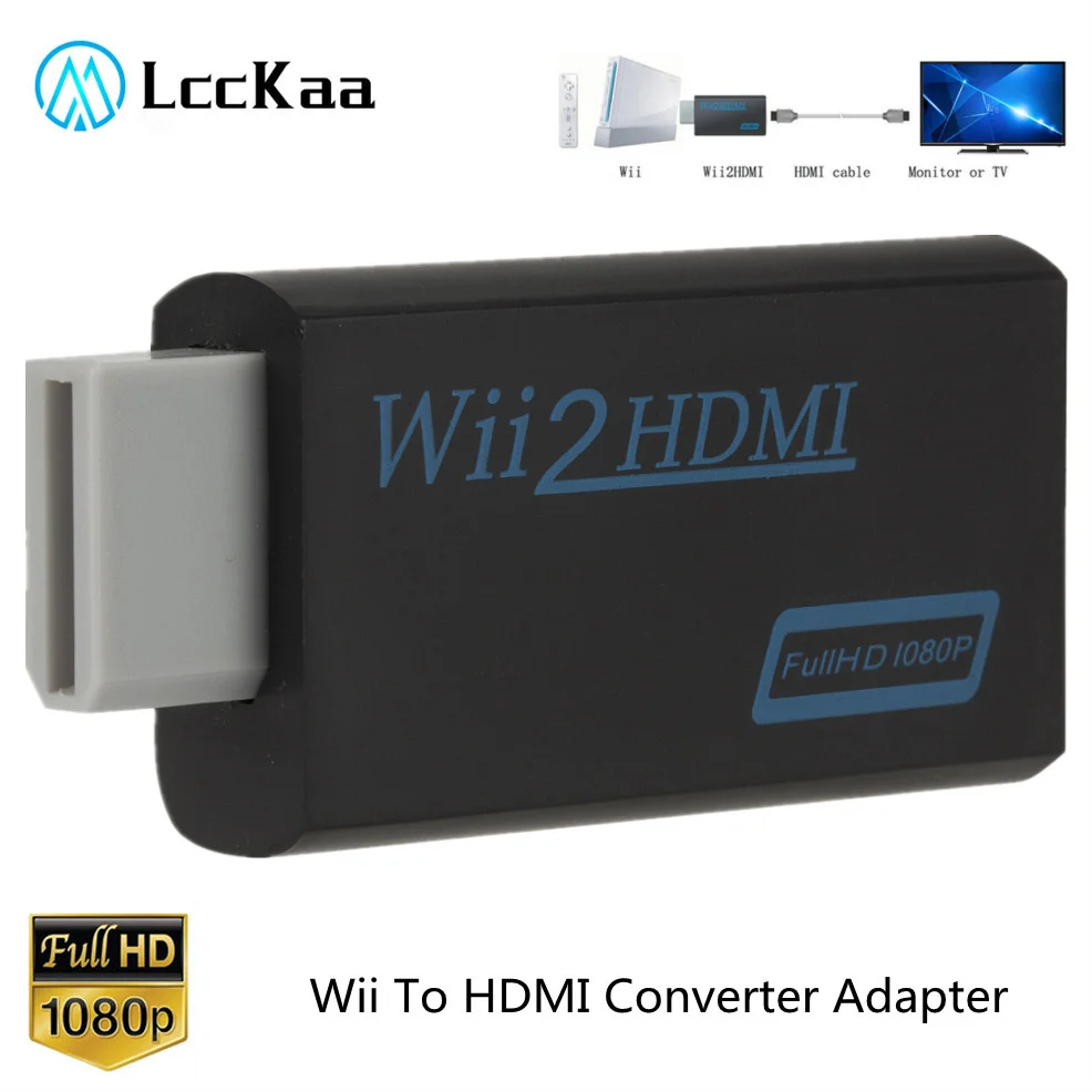 Full HD 1080P Wii to HDMI-compatible Converter Adapter Wii2HDMI-compatible 3.5mm Audio for PC HDTV Monitor Display | Электроника