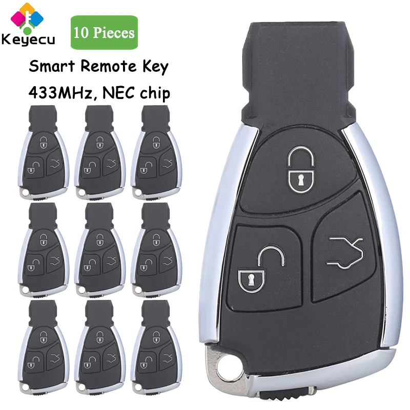 KEYECU llave remota inteligente de coche, dispositivo con 3 botones