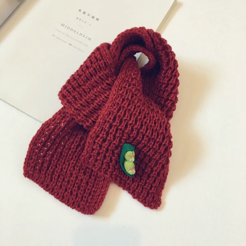 Fruit and vegetable decoration Knitting wool Winter Scarf For Children Boy girl Scarf Thickened Collar Scarves Neck Scarf