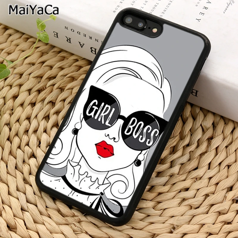 MaiYaCa девушка Босс Леди фокус Телефон чехол для iPhone X XR XS 11 12 13 Pro MAX 5 6 7 8 Plus Samsung Galaxy S8