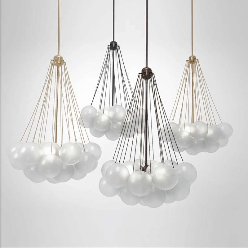 

Modern Classic Glass Ball Chandelier LED Girl Dining Living Room Pendant Lamps Home Design Decoration Interior Lighting Fixtures