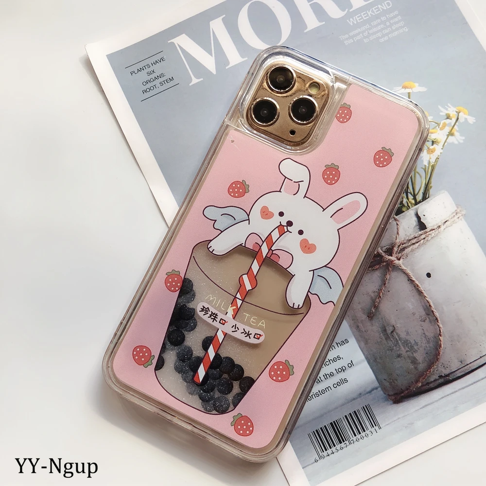 5S SE динамический чехол для iPhone 11 Pro Чехол жидкий жемчуг молоко чай чехол для телефона для iPhone 11 X XR XS Max 6 S 7 8 Plus чехол для женщин