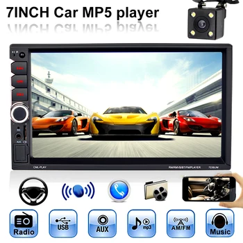 

Car Multimedia Player 7 Inch Touch Screen Bluetooth 2 Din Mirror Link Support Rear Camera Auto FM Radio Audio Car MP4 MP5 Player