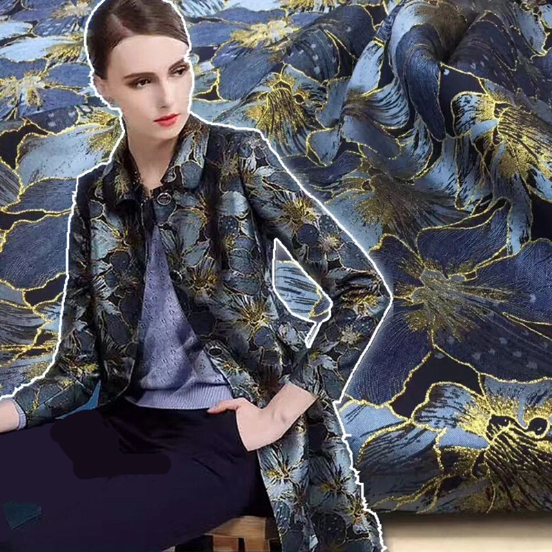 150cm width high end floral print Jacquard Brocade Fabric jacquard dress fabric upholstery bag tent sewing material | Дом и сад