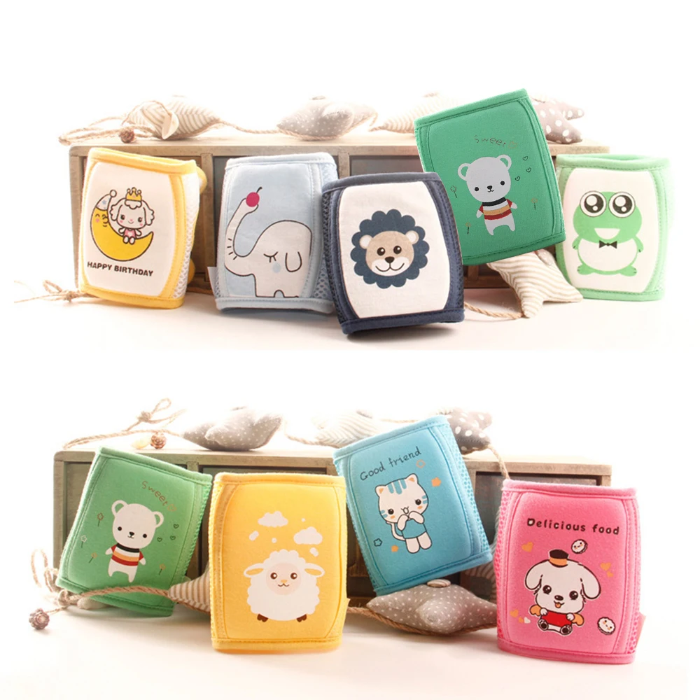 Babys Non-slip Baby Kneecap Summer Children's Cotton Knee Pad Baby Crawling Knee Pads Terry Thick Mesh Breathable