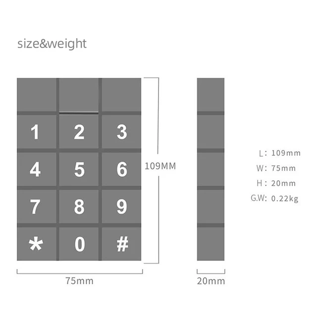 125KHz RFID Access Control Keypad EM Card Reader Password keypad For Door Access Control System Lock 2