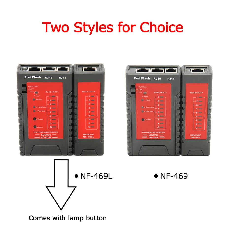 NF-469 тестер сетевого кабеля RJ45 RJ11 тестер для кабеля Ethernet LAN стационарный телефонный провод инструмент тестирования