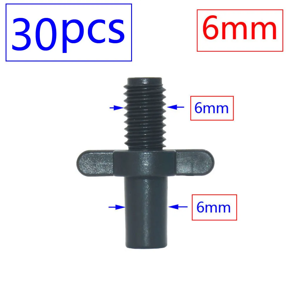 Irrigation Sprinkler 1/8 1/4 Inch Double Barbed Tee Single Elbow Water Pipe Connector Fitting Repair for 3/5 4/7mm Hose Coupler 