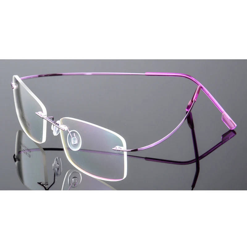 Новые 9 цветов легкие ультралегкие очки без оправы металлические очки из сплава очки по рецепту очки оптические оправы 800 - Цвет оправы: C9