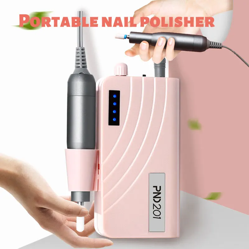 

New Portable Nail Drill Polishing Machine For Machine 35000RPM Rechargeable Nail Milling Polisher Machine Nail Tools Sets