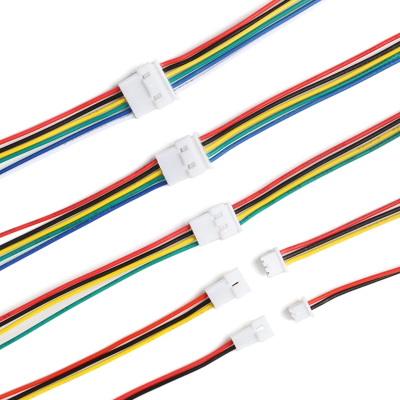 PUSOKEI 20 Set Connettori JST 1.25mm Maschio/Femmina 2 Pin E 3 Pin Con Cavi 100mm Per Circuiti Stampati