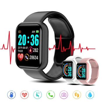 

2020 Smart Watch Y68 PK B57 B58 Men Women Blood Pressure Heart Rate Waterproof Tracker Sport Clock Watch Smart For Android IOS