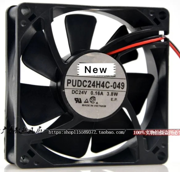 Для Emacro для сервопривода PUDC24H4C 049 DC 24V 0.16A 2 проводной 80x80x25 мм вентилятор охлаждения