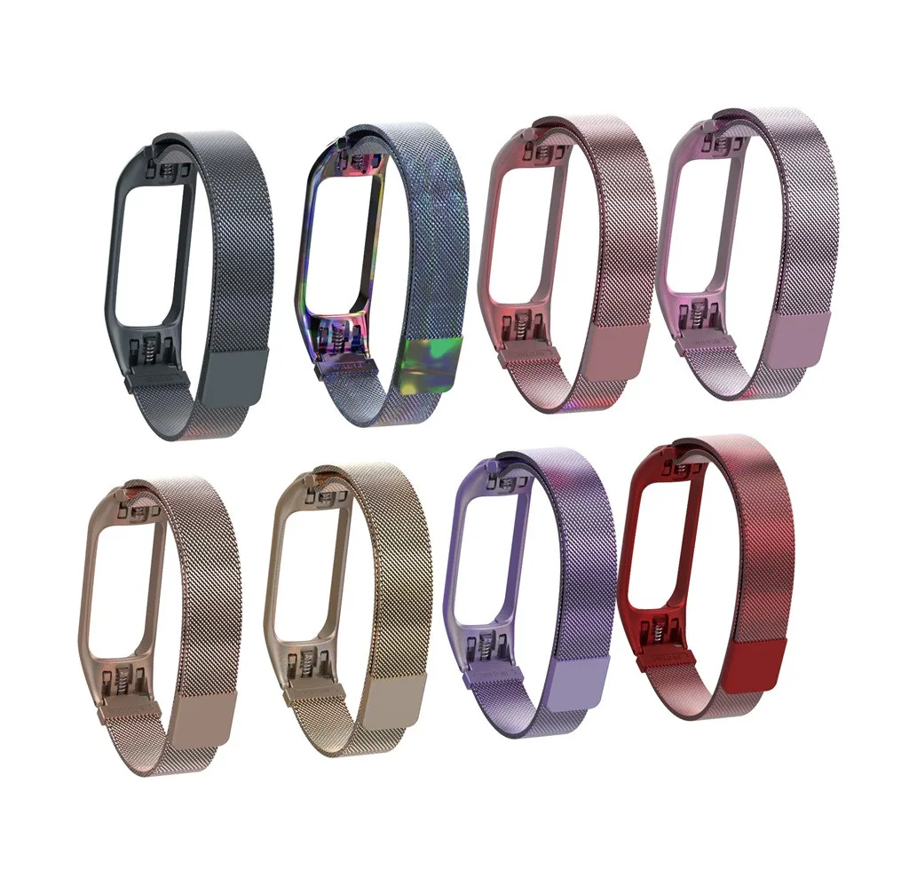 Магнитный Миланский ремешок на запястье металлический браслет для Xiaomi Mi Band 3 часы