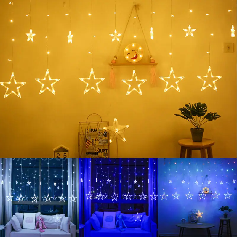 LED String Lights Christmas Decorations For Home Stars Curtain Light Fairy Wedding Decoration Christmas Decors