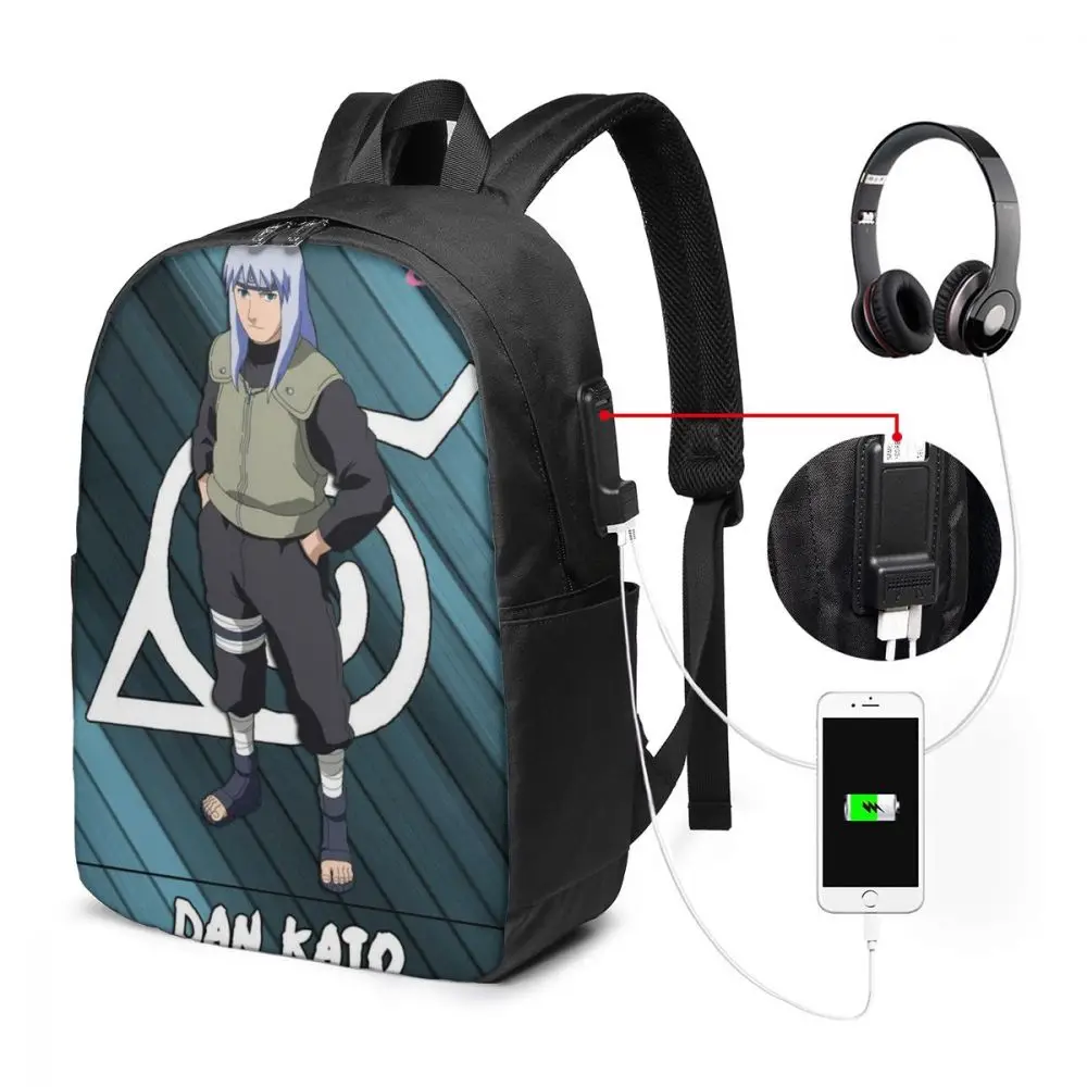 

Kato Dan Custom Japanese Anime Naruto Print Cartoon Image paiting USB Backpack 17 In