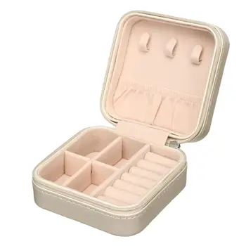 

Portable Jewelry Storage Box Jewelry Necklace Ring Organizer Case
