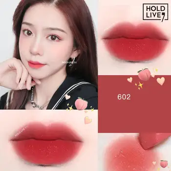 

Pink Velvet Matte Lipstick, Peach Bean Paste Wood Rose Gold Glitter Koi Red Pear Color Small Pink Stick Lipstick