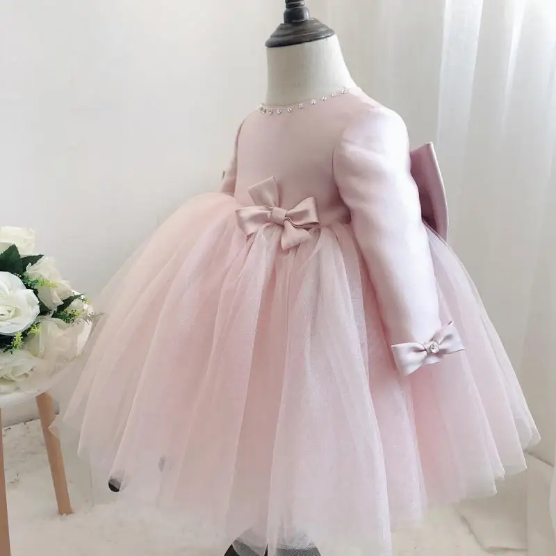 

Baptism Dress for Baby Girl Dress Holy Communion Gown Pink Tutu Dress Toddler Birthday Party Wear Infant Christening Vestido