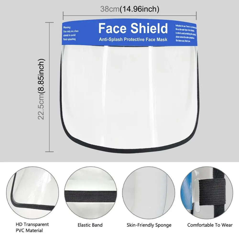 Защитная маска для лица защита от пятен ушей брызг козырька пыли защитная лица| |