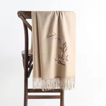 

Fashion Party Scarves Shawl Elegant Gray Women Lady Vintage Long Soft Cotton Voile Print