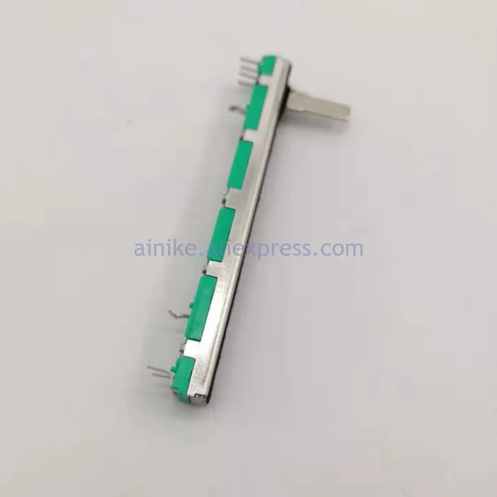 100pcs 7.5CM 75mm D10K dual channel mixer fader potentiometer D103 6Pins 10K D103 D10KX2 audio mixer pot mixer fader