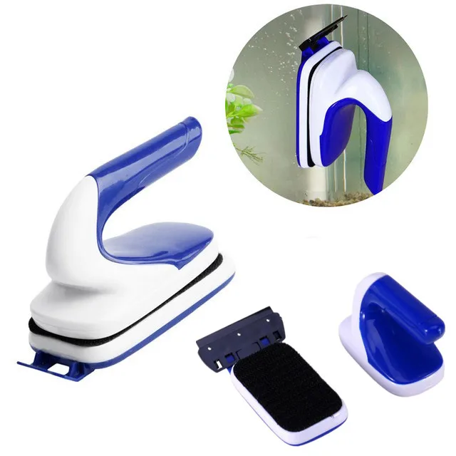 Easy Cleaning Aquarium Window Magnetic Brush Cleaner Fish Tank Glass Floating Algae Scraper Magnet | Дом и сад