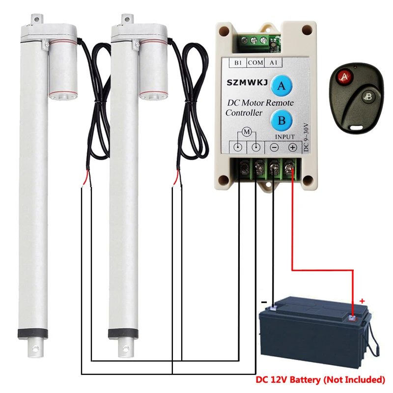 Набор беспроводных System-2PCS управления 450 мм/1" ход 12 В DC 330lbs линейные приводы и беспроводной контроллер и кронштейны для ТВ лифтов