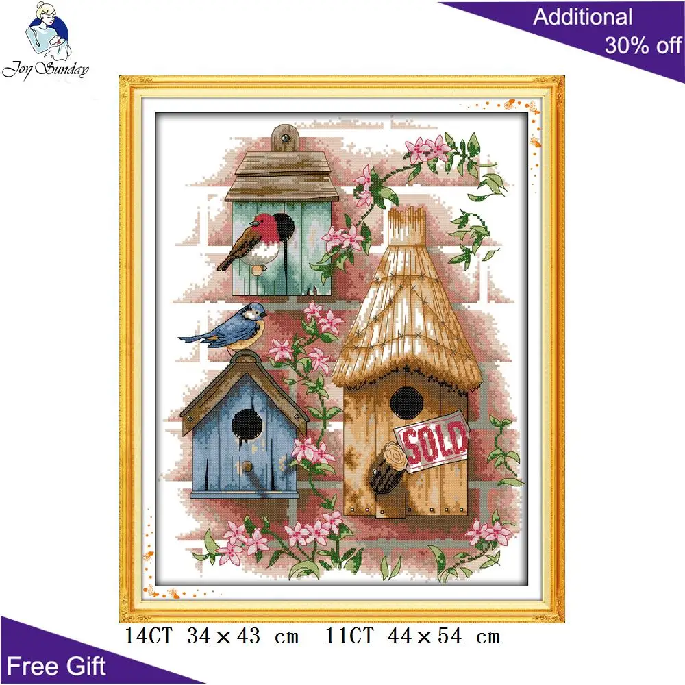 Joy Sunday Bird's Nest Home Decor, Cross Stitch C692 D110 D828 D853 DA047 DA178 DA518 DA572 DA574 F190 F655 F852 F931 FA128 J462