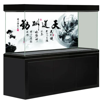 

[JX-1056] Fish Tank Background HD Calligraphy Series Aquarium Sticker Mural Decoration Painting Pattern Size Can Be Customized