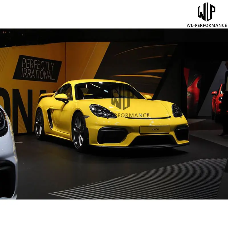 Высококачественный комплект для кузова автомобиля GT4, стильный передний бампер, задний спойлер для губ, боковые крылья для Porsche 718 cayman GT4, автомобильный Стайлинг