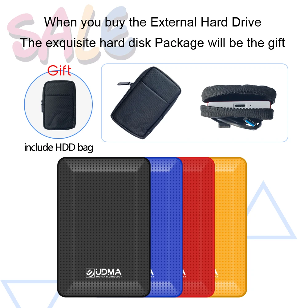 best buy external hard drive UDMA USB3.0 HDD External Hard Drive 2T 1TB  750G 500G Disco duro externo Disque dur externe for PC, Mac,TV include HDD bag gift 5tb external hard drive