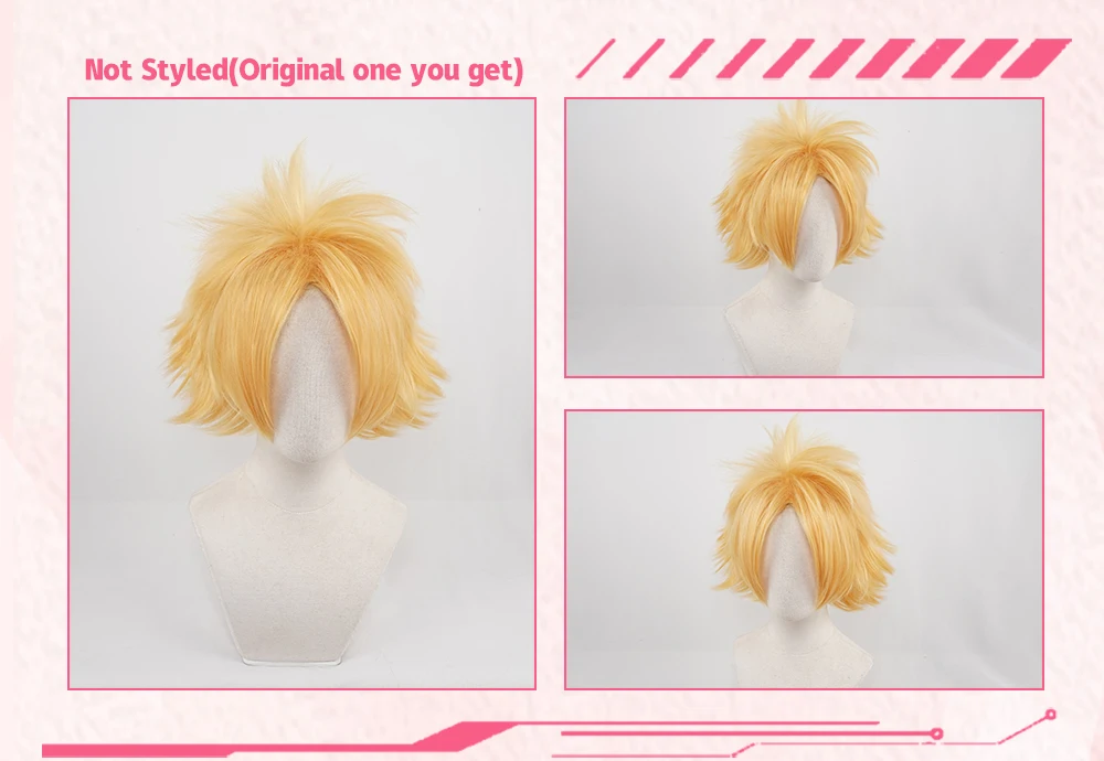 AniHut Denki Kaminari Boku No Hero Academia Anime Cosplay Wig My Hero Academia/Academy Cosplay Hair Denki Kaminari Anime Wigs