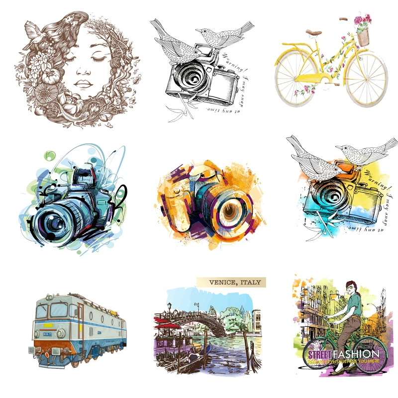

Iron on Transfer for Clothing Thermoadhesive Patches Stickers Diy Car Patch Textile Vinyl Stripes Thermotransfer for Jackets I