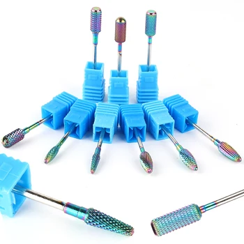 

18Types Tungsten Carbide Rainbow Nail Drill Bit Professional Milling Cutter For Manicure Machine Nail File Accessories BEXDS1-18