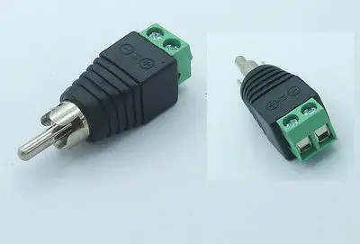 

DHL/EMS Samples 100PCS 2-pin RCA male plug binding posts Terminals for Video Monitor Connector-A8