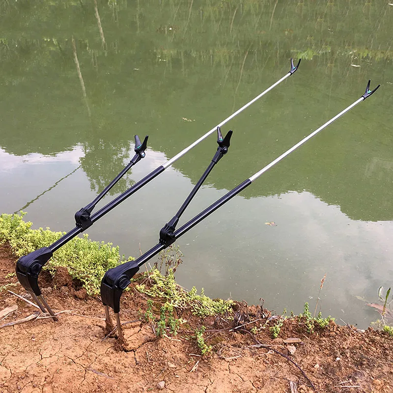 

Fish Rod Stand Bracket Angle Adjustable Fishing Rods Holder Telescoping Fishing Tool Hand Rod Holder