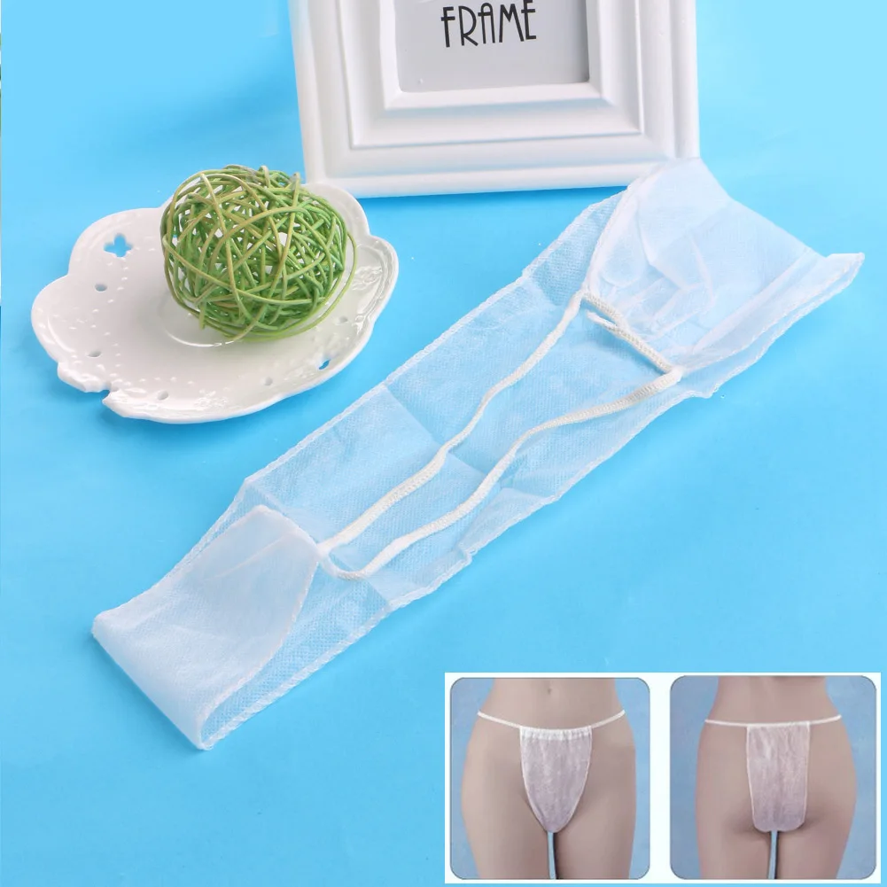 10Pcs Hot White T-back G-string Saloon Spa Travel Disposable Panties Underwear Adult Diapers