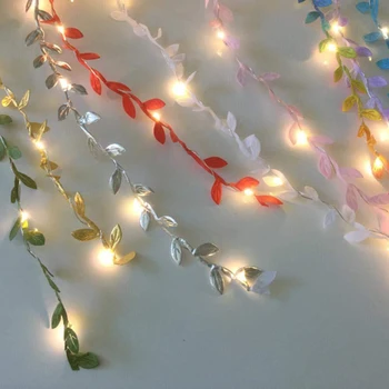 Fairy Kleine Bladeren Garland Light Batterij Aangedreven Led Koperdraad Kerst Licht Wieden Party Decoratie 2M/3M/5M/10M Led String