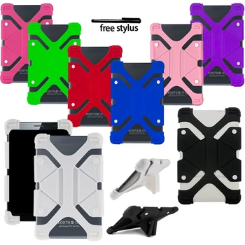 

Silicone Stand Case Cover for Google Nexus 10 / Pixel C Tablet Full Four Corner Shockproof Protection Case+ Free Stylus
