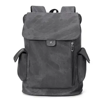 

Women Men PU Large-capacity Backpack Business Travel School Bookbags Daypack