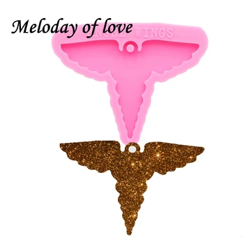 

Shiny Angel wings First aid life star shape molds for keychains DIY epoxy resin keychain molds silicone rubber DY0115