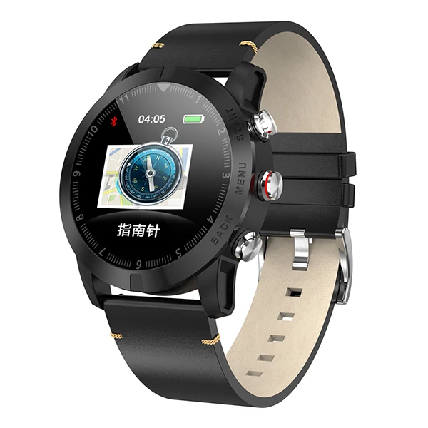 black 1 ESEED S10 Смарт-часы для мужчин IP68 водонепроницаемый монитор сердечного ритма фитнес-трекер спортивный кожаный ремешок Smartwatch для телефона samsung - Цвет: black 1