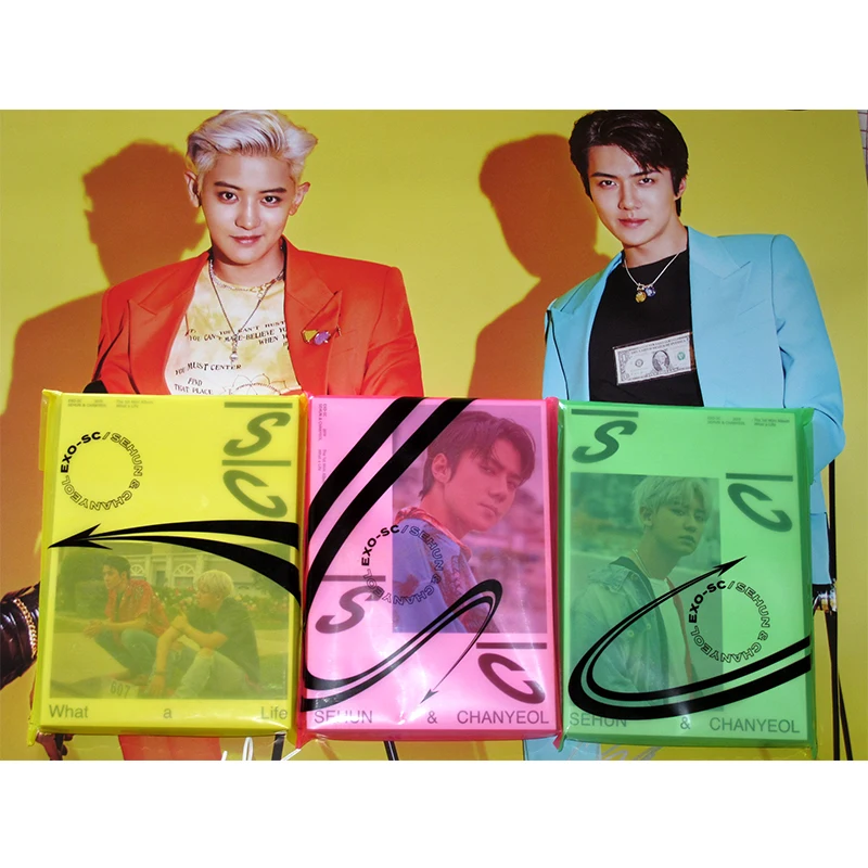Подписанный EXO SC SeHun Chanyeol autographed What a Life mini 1ST альбом K POP 79|Фотоальбомы| |